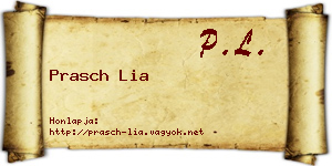 Prasch Lia névjegykártya